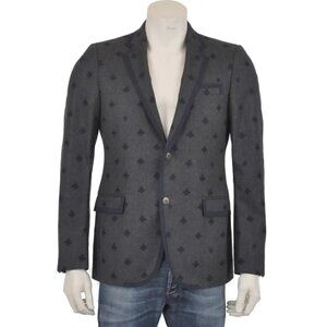 GUCCI Monaco Jacket Bees And Stars Grey Size 50 (IT)